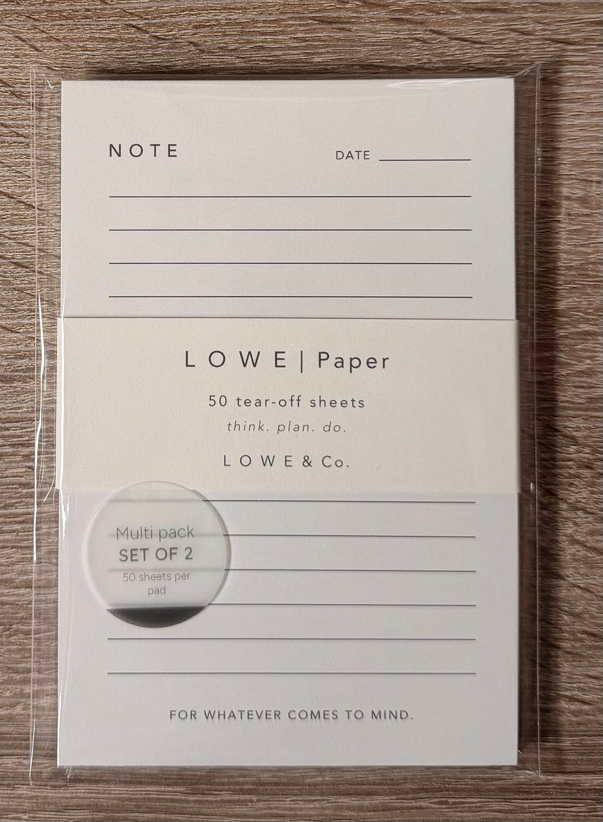L O W E | Note